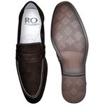 Sapato Mocassim Loafer Santarém Reta Oposta - 3042 - Café