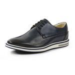 Sapato Casual Masculino Derby Couro Legítimo Kingdom Reverso - 1130 - Blue