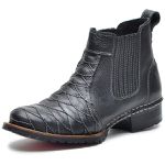Bota Country Couro Legítimo Escamado Cla Cle - 033-s - Preto
