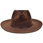 Chapéu Social em Couro Masculino Cla Cle - A4280 - Marrom