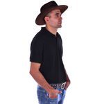 Chapéu Social em Couro Masculino Cla Cle - A4280 - Marrom