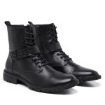 Bota Masculina Casual Cano Alto Couro DIfranca 9166 - Preto