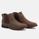 Bota Chelsea Masculina Couro Mustang Difranca - 252 - Marrom