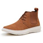 Bota Casual Masculino Botina Couro Nobuk Pariz DIfranca - 19050 - Caramelo