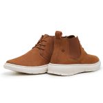 Bota Casual Masculino Botina Couro Nobuk Pariz DIfranca - 19050 - Caramelo