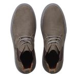 Bota Casual Masculino Botina Couro Nobuk Pariz DIfranca - 19050 - Cinza