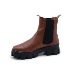 Bota Feminina Coturno Trattor Couro DIfranca - 29000 - Camel