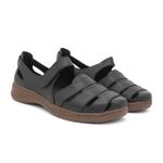 Sandália Feminina Couro Conforto DIfranca - 7073 - Preto