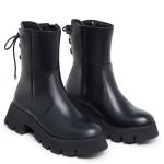 Bota Feminina Coturno Couro DIfranca - 14200 - Preto