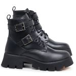 Bota Feminina Couro Tratorado DIfranca - 14300 - Preto