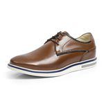 Sapato Casual Masculino Derby Paulo Vieira - 1112 - Caramelo Azul