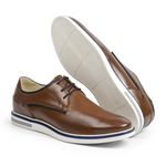 Sapato Casual Masculino Derby Paulo Vieira - 1112 - Caramelo Azul