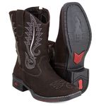 Bota Texana Feminina Couro Pena DIfranca - VF200A - Café 