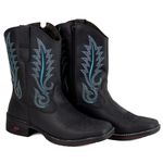 Bota Texana Feminina Couro Pena DIfranca - VF200D - Preto