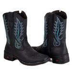 Bota Texana Feminina Couro Pena DIfranca - VF200D - Preto