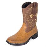 Bota Texana Feminina Couro Florida DIfranca - VF202C - Caramelo