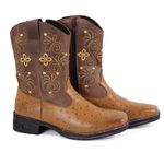 Bota Texana Feminina Couro Florida DIfranca - VF202C - Caramelo