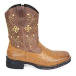 Bota Texana Feminina Couro Florida DIfranca - VF202C - Caramelo