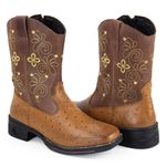 Bota Texana Feminina Couro Florida DIfranca - VF202C - Caramelo