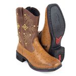 Bota Texana Feminina Couro Florida DIfranca - VF202C - Caramelo