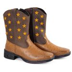 Bota Texana Feminina Couro Estrela DIfranca - VF202B - Whisky