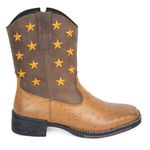 Bota Texana Feminina Couro Estrela DIfranca - VF202B - Whisky