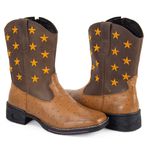 Bota Texana Feminina Couro Estrela DIfranca - VF202B - Whisky