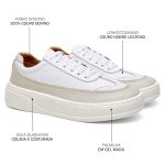 Tênis Masculino Couro DIfranca - TENIS - Off White