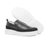 Sapato Casual Masculino Slip On Couro DIfranca - 77060 - Preto