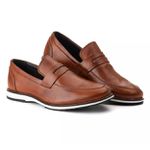 Sapato Mocassim Loafer Masculino Couro DIfranca - 8001 - Castor