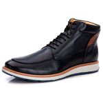 Bota Casual Masculino Cano Alto Couro DIfranca - 9007 - Preto