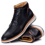 Bota Casual Masculino Cano Alto Couro DIfranca - 9007 - Preto