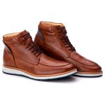 Bota Casual Masculino Cano Alto Couro DIfranca - 9007 - Castor