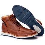 Bota Casual Masculino Cano Alto Couro DIfranca - 9007 - Castor