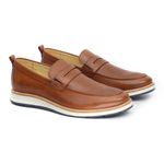 Sapato Casual Masculino Couro DIfranca - 9001 - Castor 