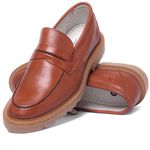 Sapato Casual Masculino Couro Tratorado DIfranca - 22003 - Castor