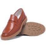 Sapato Casual Masculino Couro Tratorado DIfranca - 22003 - Castor