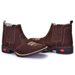 Bota Texana Masculina Couro Nobuck DIfranca - AE4520 - Café