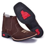 Bota Texana Masculina Couro Nobuck DIfranca - AE4520 - Café