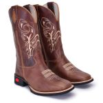 Bota Texana Masculina Couro Crazy DIfranca - AE450 - Café 