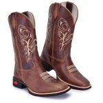 Bota Texana Masculina Couro Crazy DIfranca - AE450 - Café 