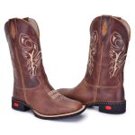 Bota Texana Masculina Couro Crazy DIfranca - AE450 - Café 