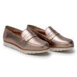 Mocassim Feminino Couro Metalic DIfranca 6002 - Metalizado