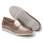 Mocassim Feminino Couro Metalic DIfranca 6002 - Metalizado