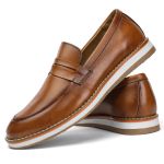Mocassim Casual Masculino Caramelo Couro DIfranca - 171 