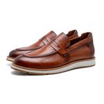 Mocassim Casual Masculino Caramelo Couro DIfranca - 158 