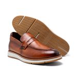 Mocassim Casual Masculino Caramelo Couro DIfranca - 158 