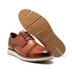 Sapato Casual Masculino Oxford Caramelo Couro DIfranca - 156