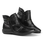 Bota Feminina Botinha Preto Couro DIfranca - 9064