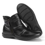 Bota Feminina Botinha Preto Couro DIfranca - 9064